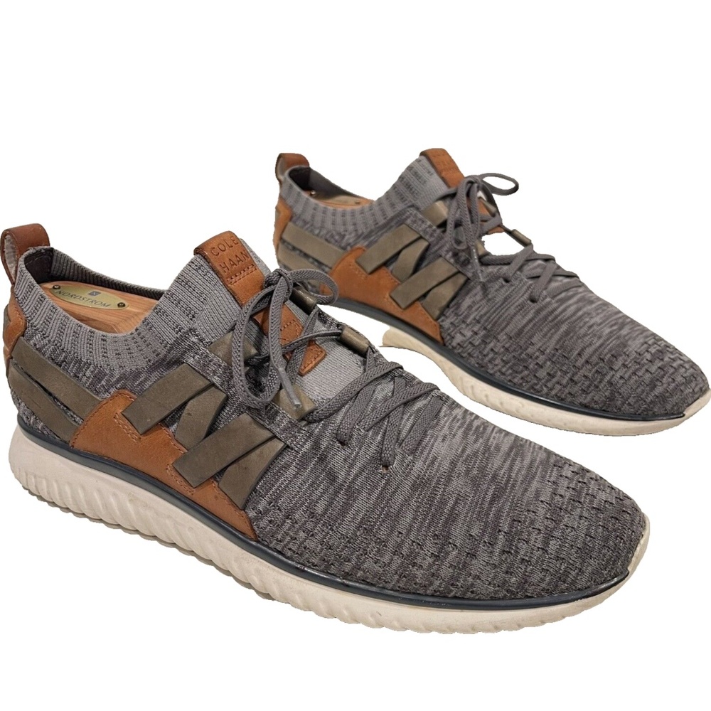 COLE HAAN Men's GrandMotion Woven Stichlite Gray Lace Up Sneaker Shoe Size 10